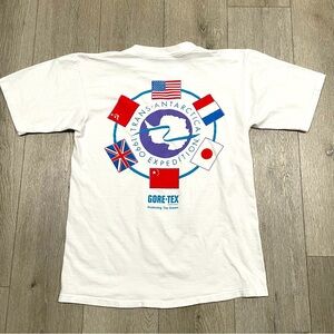 Vintage 1990 trans Antarctica goretex white shirt men’s XL gore-tek north face